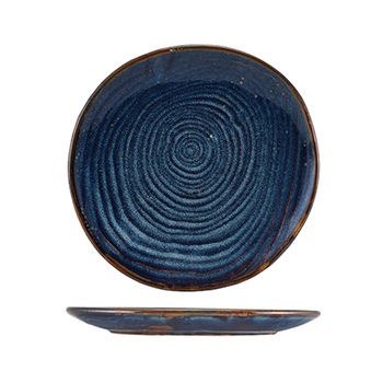 Тарілка плоска 21 см, синя, Organic, Genware