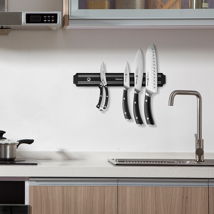 Настінна магнітна планка для зберігання ножів Fissman 28 см (2908)