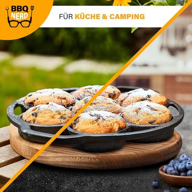 Чугунная форма для выпечки кексов BBQ Nerd