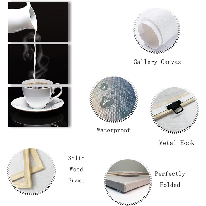 Настінна картина 28 x 35 см x 3 частини ZXHYWYM