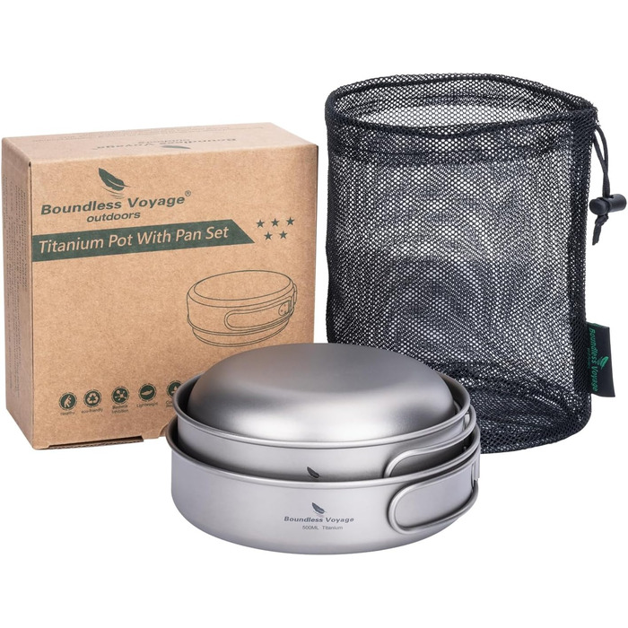 Набір титанових чаш для кемпінгу 3 шт. Boundless Voyage