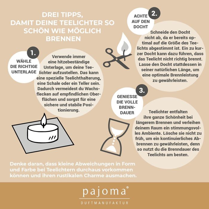 Ароматичні чайні свічки Pajoma 90, 3x30 шт. , ароматичні свічки, багато ароматів на вибір, висота 1,5 см, Ø 3,5 см (марципановий торт, 30 шт.)