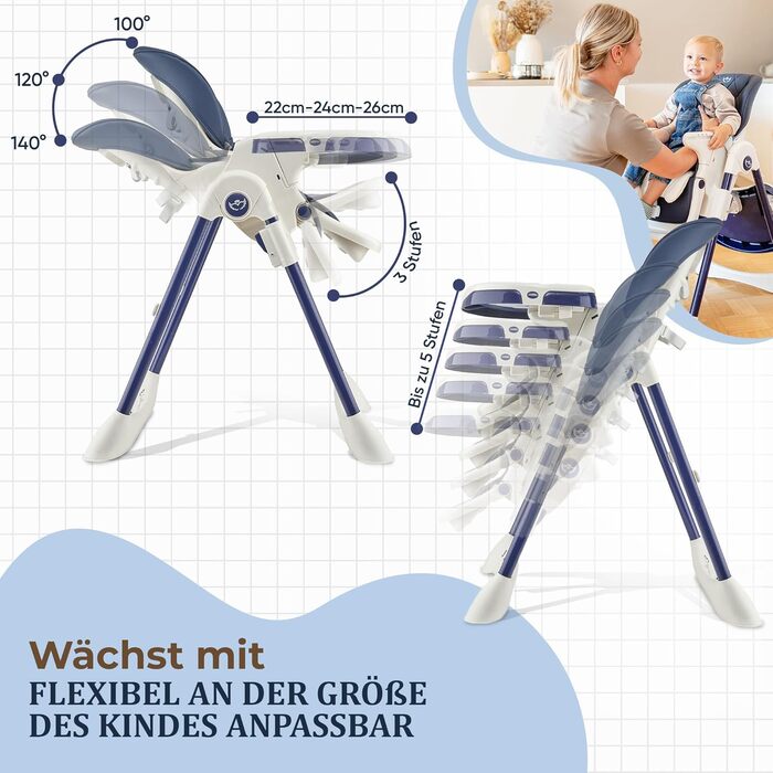 Дитячий стільчик для годування від 6 місяців EINFACH-ENGEL