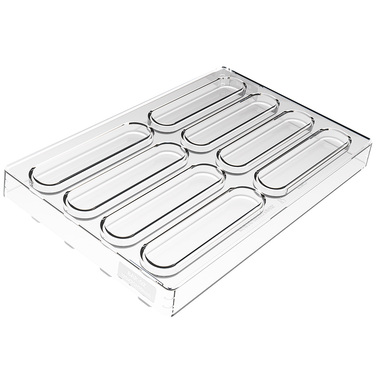 CH028 - KIT BAR SISMA Набір форм для шоколаду 120x25 h10 мм  (29 мл x 8), силік. форма 117x22 h12.5