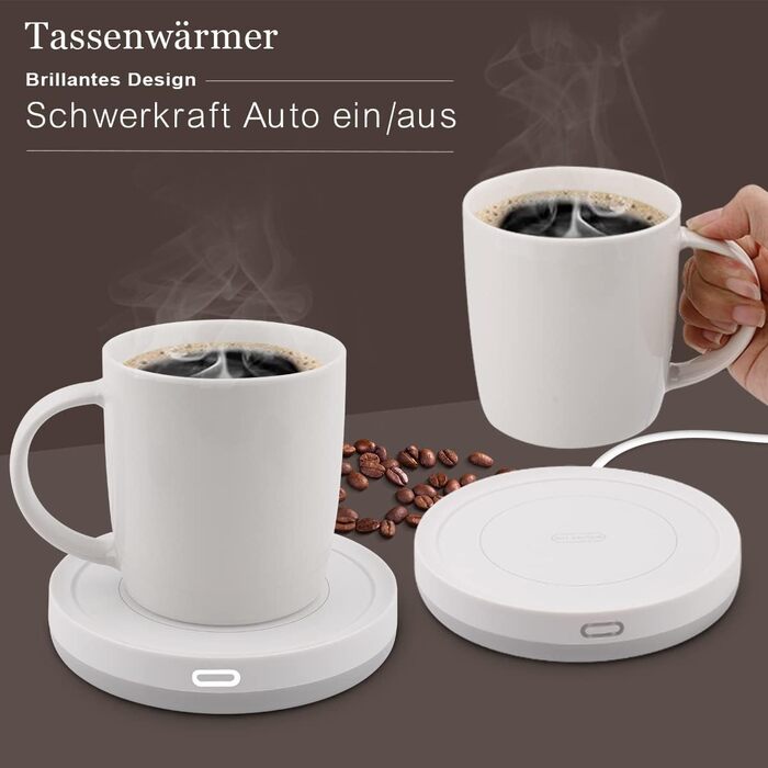 Електричний підігрівач для чашок 19 Вт, білий BESTINNKITS