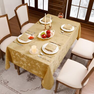 Маленька різдвяна скатертина 100 x 100 см, золото Romanstile