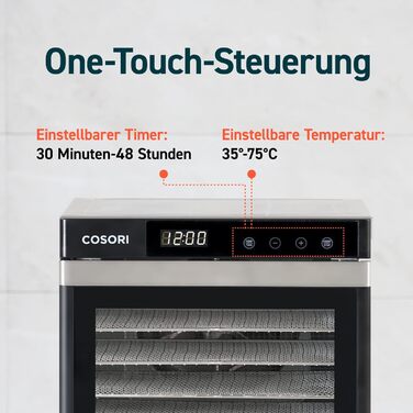 Дегідратор на 6 полиць, 650 Вт COSORI