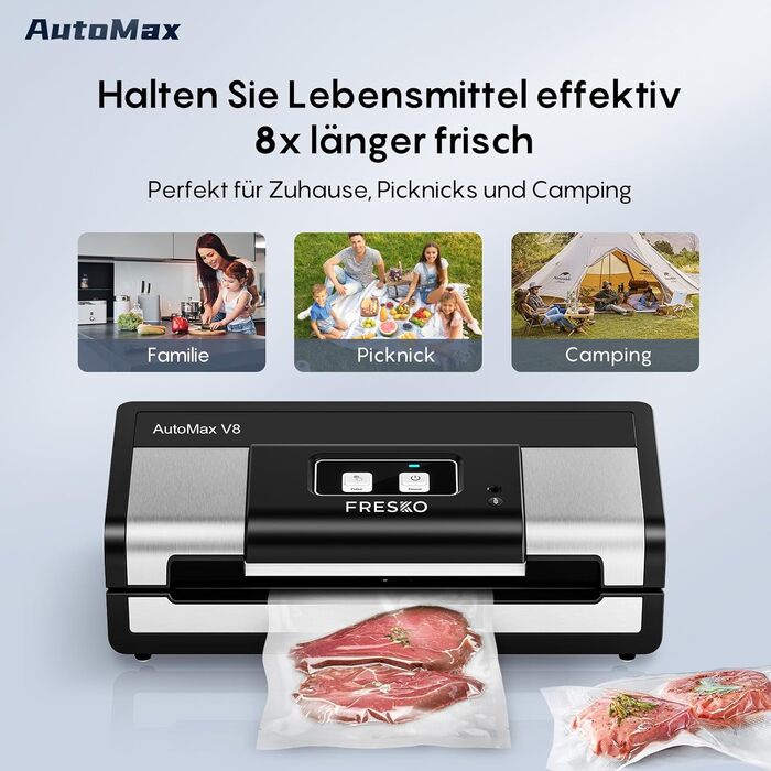 Вакуумный упаковщик из нержавеющей стали 18 л/мин 140 Вт Fresko