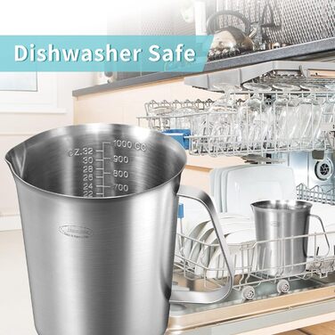 Мірний стакан 1 л, нержавіюча сталь Newness Focus on Stainless Steel