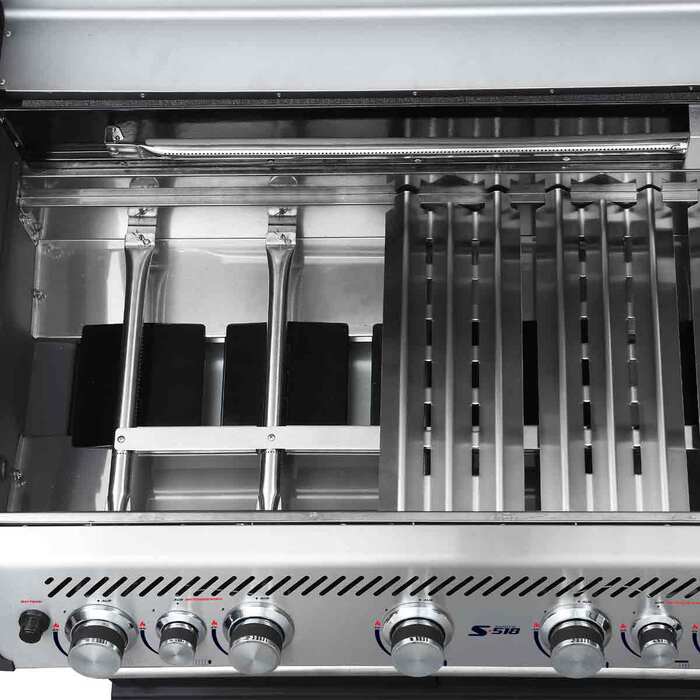 Газовый гриль SANTOS S-518, с боковой и задней горелкой, нержавеющая сталь 890604 Код: 010959