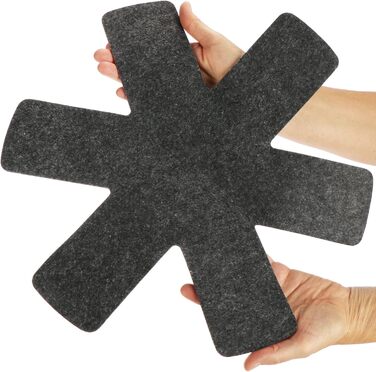 Набір з 6 фетрових підставок під гаряче 38 см, чорний Com-Four