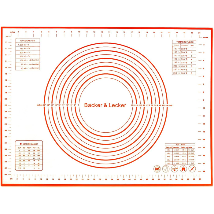 Силіконовий килимок для випічки 50 х 70 см Bäcker & Lecker