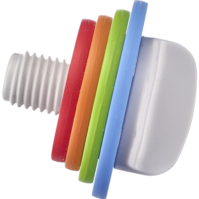 З 4 розпірними кільцями, по 1 кільцю по 10 мм, 6 мм, 3 мм, 2 мм, зі шкалами, нержавіюча сталь/пластик, сріблястий/білий/світло-блакитний/світло-зелений/помаранчевий/червоний, 30452260 нержавіючий ролик для випічки