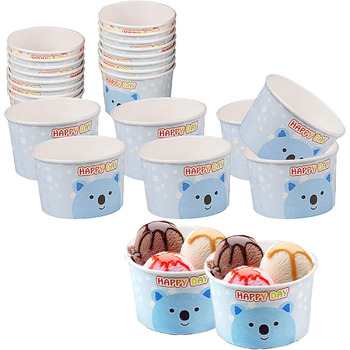 Набір паперові стаканчики для морозива 100 шт. 120 мл Ltsbaed