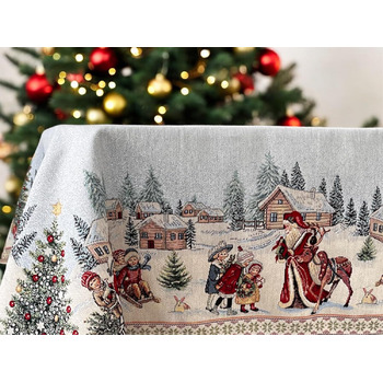 Скатертина на Різдво та Новий рік 140 x 140 см Home of Christmas