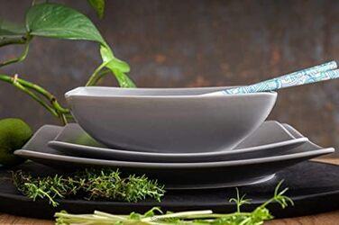 Набор посуды konsimo на 12 персон Набор тарелок EPIRI Modern 36 предметов Столовый сервиз - Сервиз и наборы посуды - Комбинированный сервиз 12 персон - Сервиз для семьи - Посуда тарелки (серая, на 12 персон)