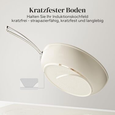 Сковорода с керамическим антипригарным покрытием и крышкой 28 см Redchef