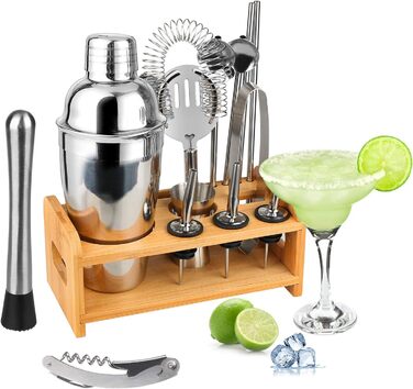 Коктейльний набір з 14 предметів з мірною склянкою та барною ложкою, 550 мл., Hossejoy