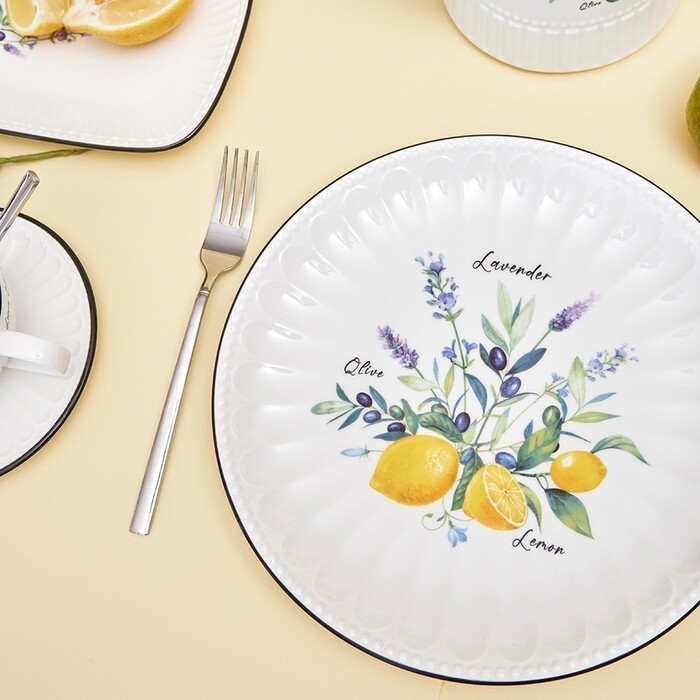 Набор из 2-х тарелок Fissman 21 см PROVENCE фарфор (13620)