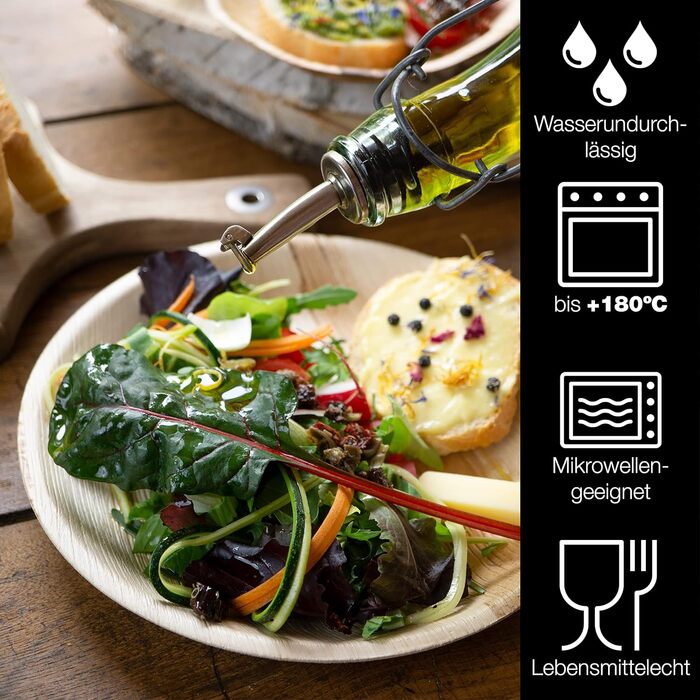 Набор тарелок из пальмовых листьев, круглые, 25 предметов Moritz & Moritz