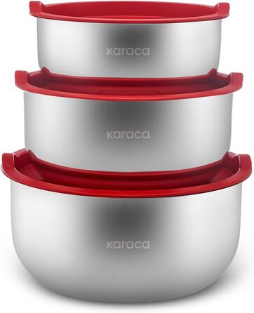 Набір індукційного посуду преміум-класу Karaca Emirgan з 8 предметів, сріблясто-червоний, міцний набір індукційного посуду, підходить для всіх типів плит, скляна кришка, каструлі та сковорідки, які можна мити в посудомийній машині (13 предметів - срібляст