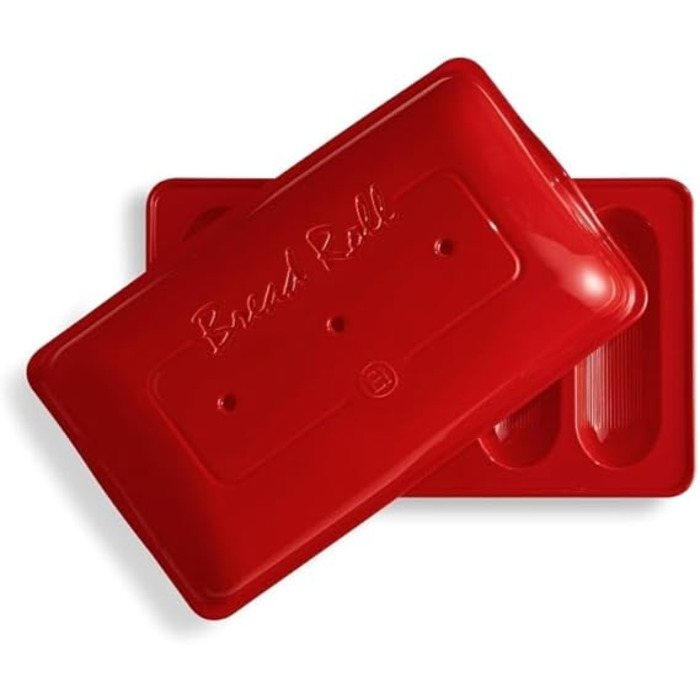 Керамічна форма для випіканя на 5 міні-багетів, червона Emile Henry