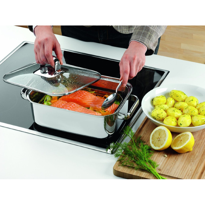 Жаровня 41 х 27 см з паровим кошиком, прямокутна Vitalis Aroma WMF