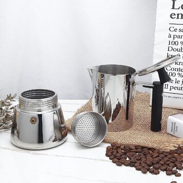 Кавоварка для еспресо 300 мл на 6 чашок, нержавіюча сталь Pedro Easyworkz