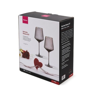 Набір з 2-х бокалів Fissman для червоного вина 590 мл скло (19058)