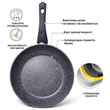 Сковорідка Fissman FIORE 20 см з індукційна (4621)