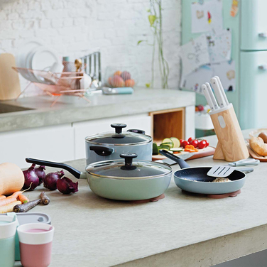 Набор посуды с антипригарным покрытием LEO SLATE, 7 предметов Berghoff