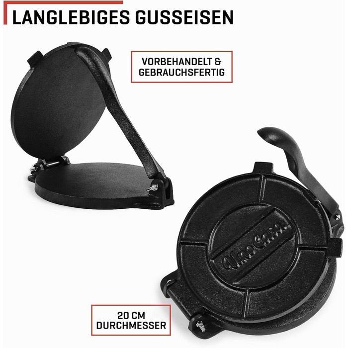 Пресс для тортильи ручной 20 см Uno Casa