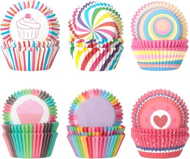 Набор из 300 бумажных формочек для мафинов, разноцветный AiQInu