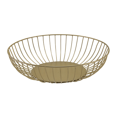 Корзина 27*7 см, золотая, металлическая, GenWare