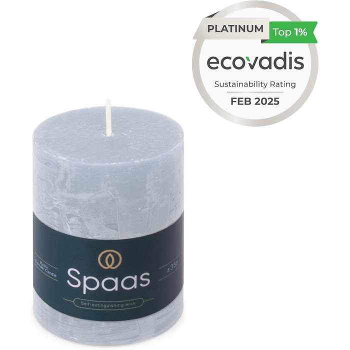 Свічки Spaas Rustic Pillar 70/95 мм 35 шт. - Світло-рожеві (світло-блакитні)