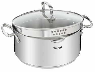 Tefal Набор посуды Duetto Plus, 10 предметов, нержавеющая сталь, стекло