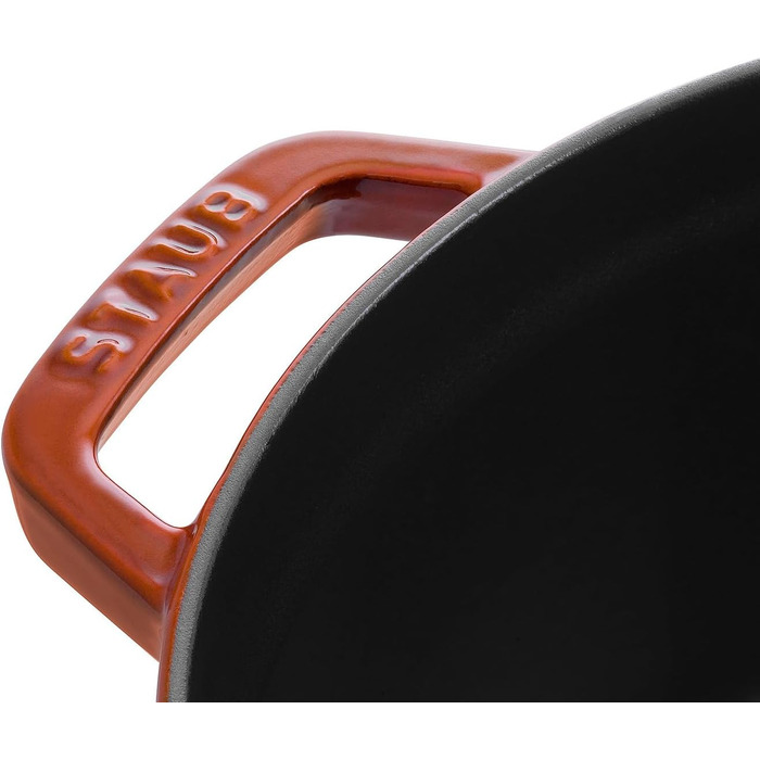 Чавунна каструля/кокотниця STAUB, кругла, 8,35 л, функція Ароматичний дощ для оптимального зволоження, для всіх типів варильних поверхонь, включаючи індукційні та духові шафи, (кориця, 28 см)