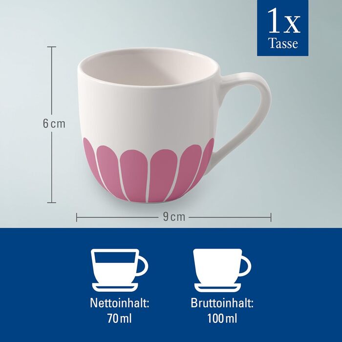 Чашка для еспресо 70 мл, рожевий Fleur Villeroy & Boch