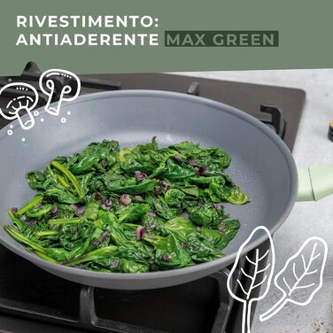 Сковорода 28 см, зеленая Ecolution Fackelmann