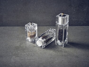 Мельница для соли и перца квадратная, 15 см, акрил, GenWare