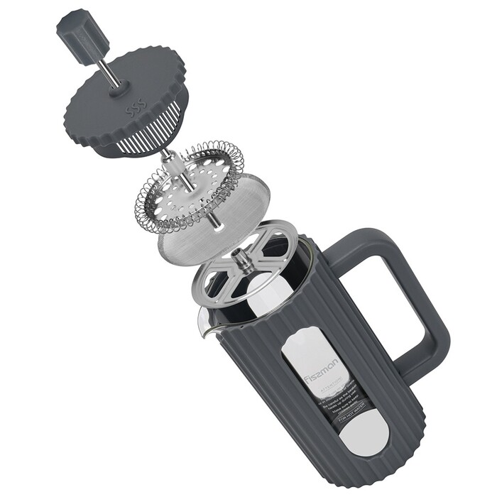 Заварочный чайник Fissman с поршнем 350 мл стеклянная колба (9147)