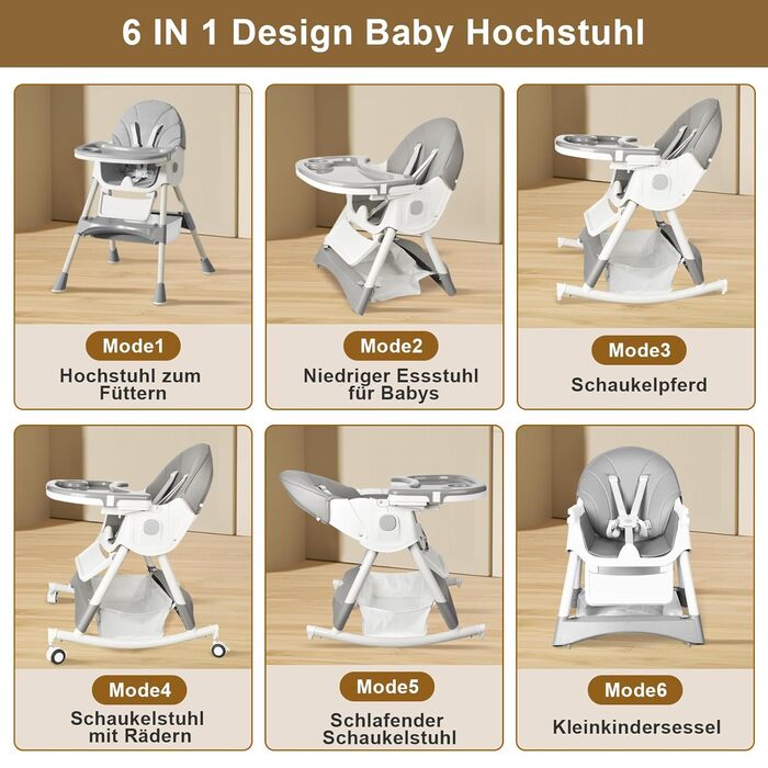 Дитячий стільчик для годування від 6 місяців Lineluck