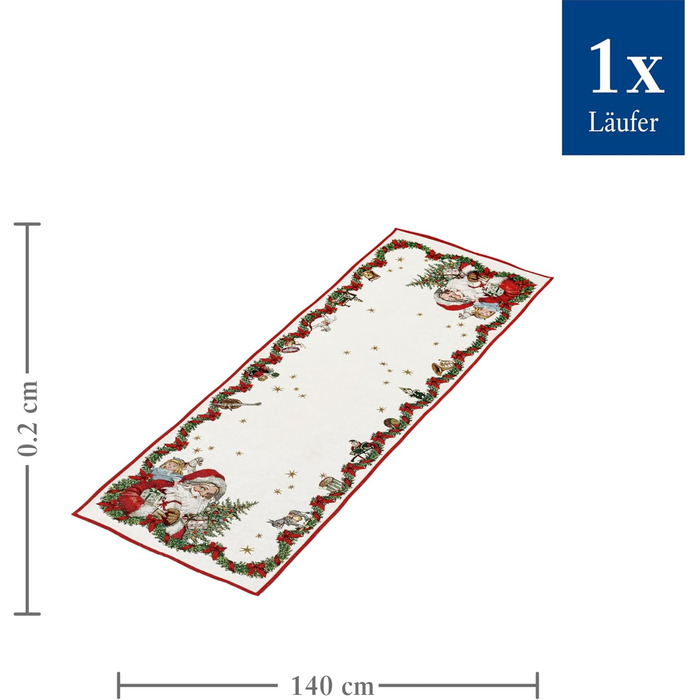 Рождественская скатерть Санта 49 x 143 см Toy's Fantasy Villeroy & Boch