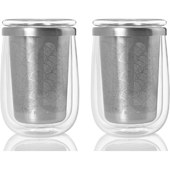 Набір склянок із фільтрами для листового чаю, 2 предмети, Fusion Glass AdHoc