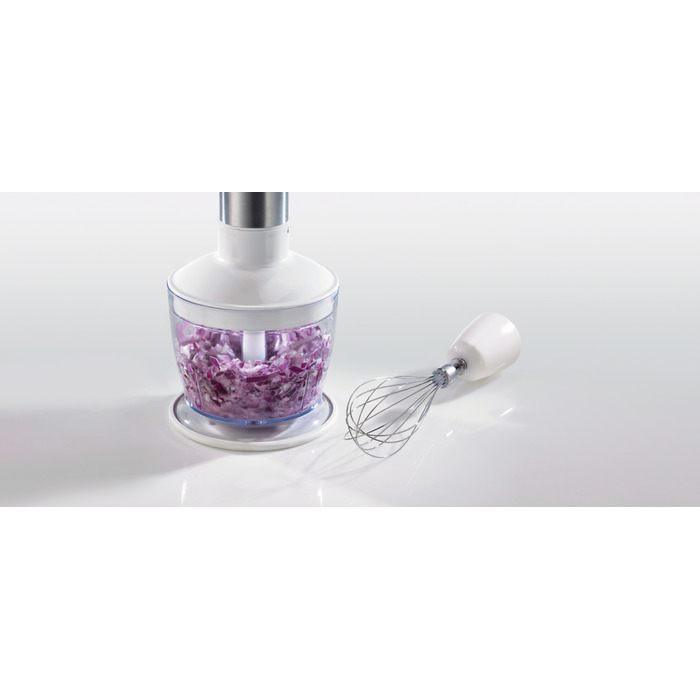 Gorenje Блендер заглибний 800Вт, 5в1, чаша-500мл, подрібнювач, білий