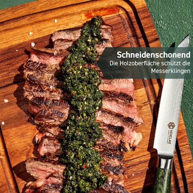 Набір з 4 дерев'яних тарілок для стейків HexClad