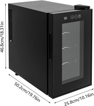 Винний холодильник до 10 пляшок чорний DCSYOG