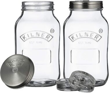 Набір з 2 банок для бродіння 1 л з кришками Kilner