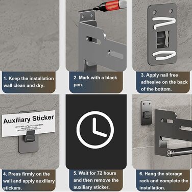 Настінний органайзер для кухонного приладдя 50 см Generisch