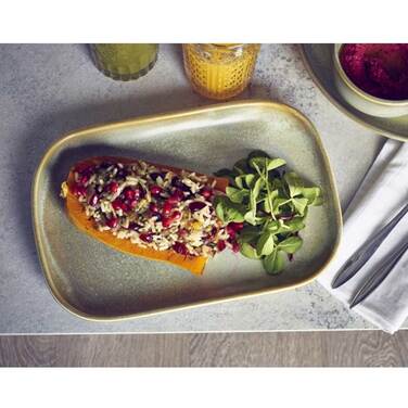 Блюдо 24x16.5 см прямоугольное  Terra Porcelain Matt Grey, GenWare